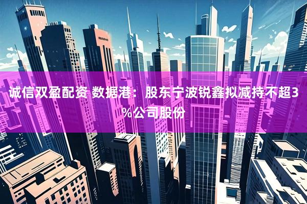 诚信双盈配资 数据港：股东宁波锐鑫拟减持不超3%公司股份